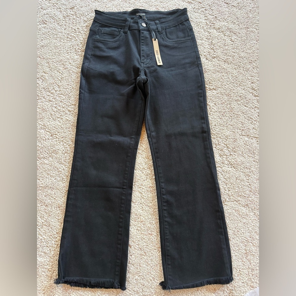 Coco + Carmen Genesis Baby Bootcut Frayed Ankle Jeans